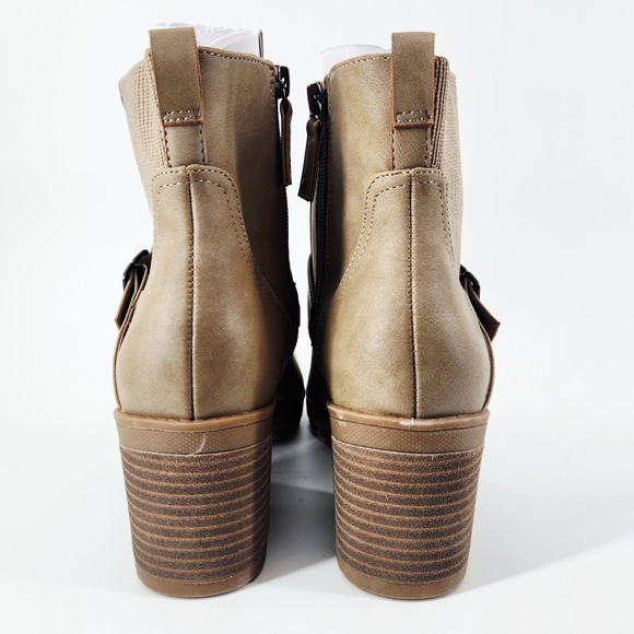 Dr Scholls Women's Size 9.5 Parker Boot Faux Leather Side Zip Chunky Heel - Picture 7 of 8